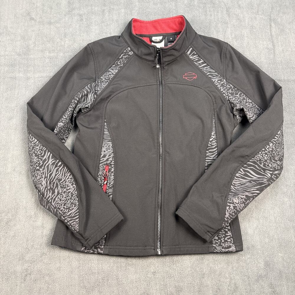 Harley Davidson Jacket Women’s Black, And Gray Size Medium
